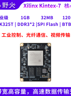 野火FPGA开发板 XILINX Kintex-7 K7核心板 XC7K325T 工业级控制
