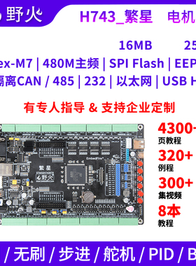 野火STM32开发板H743电机开发板工控板BLDC PID PWM 工业滤波隔离