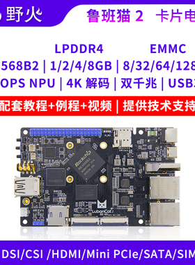 野火鲁班猫2卡片电脑 瑞芯微RK3568开发板Linux学习板 对标树莓派