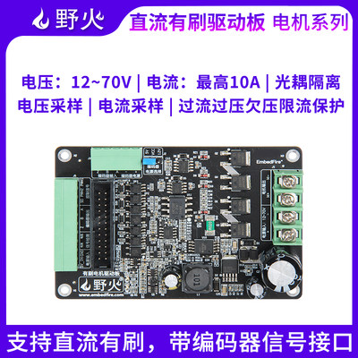 野火直流有刷驱动板 电流 速度 位置PID3环控制 高精度电机驱动板