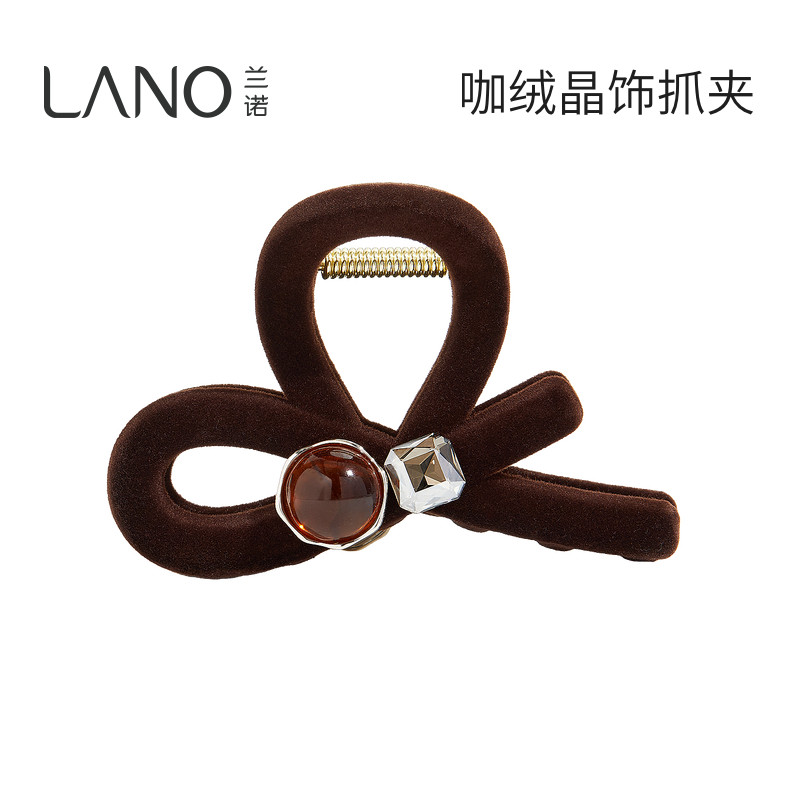 兰诺丝绒头发抓夹女高级感2026新款小号发量少后脑勺半扎发鲨鱼夹,饰品/流行首饰/时尚饰品新,发饰,淘宝优惠券,粉丝福利购,淘宝优惠卷
