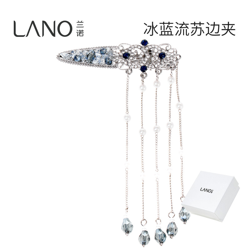 兰诺水晶流苏发夹女鸭嘴夹图片