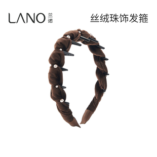 兰诺珍珠发箍头饰女款带齿2026新款高级感洋气时尚外戴高颅顶头箍