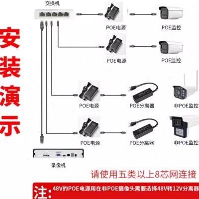 监控电源模块千兆AP摄像头POE网桥POE供电模块12V1A15V24V48V0.5A
