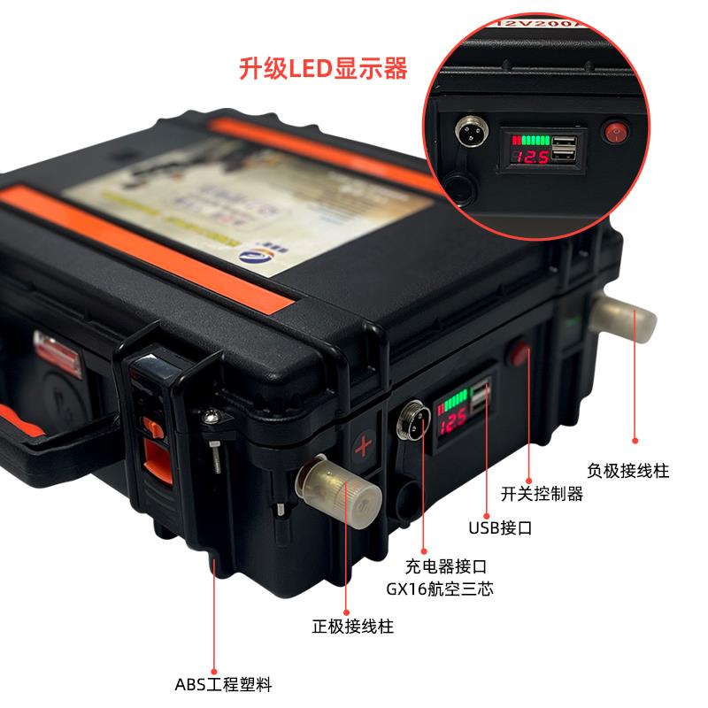 锂电池12v大容量24v36伏48v60v足容量大功率逆变推进器户外蓄电瓶