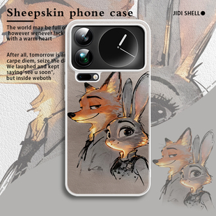 送花尼克适用于小米17promax手机壳新款15ultra卡通14pro朱迪13疯狂动物城11青春版情侣红米k80小羊皮保护套