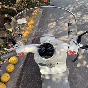 适用极核mo1配件momo前挡风板覆古通用可爱挡风板透明装饰ins改装