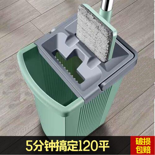 免手洗抖音拖把家用刮刮乐拖把桶办公懒人平板拖把自拎式旋转拖布
