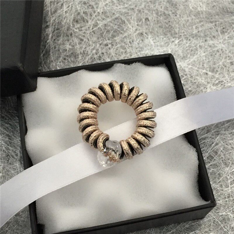 皮筋荧光色高弹力百搭发绳电话线