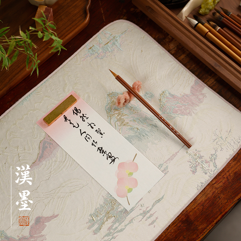 汉墨织锦平绒画毡毛毡垫毛笔书法文房四宝书画毡羊毛毡软笔加厚桌