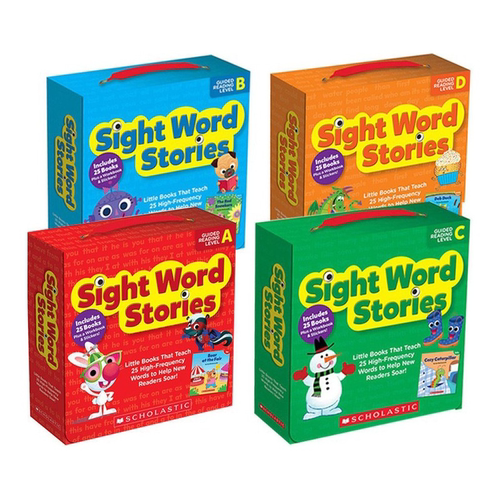 【预售Q】英文原版 Scholastic Sight Word Stories ABCD 100册 学乐 入门级常见启蒙高频词简易读物【上海香港三联书店】