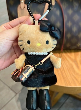 日系helloKitty黑皮长腿挂件挂绳