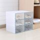 Transparent dustproof plastic 3PCS shoe box Shoes cabinet