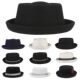 Women Wool Pie Hat Men Pork Winter Autumn 100% Fedora for