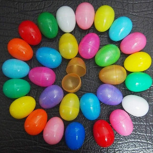 30 plastic easter eggs 6x4cm different colors egg