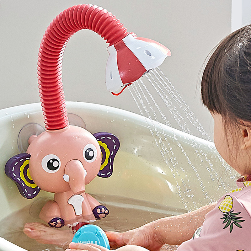 baby bath toy electric cartoon shower elephant water spray t