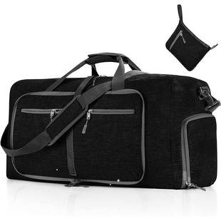 Travel Duffle Bag 65L Foldable with Shoes Compartment Overni