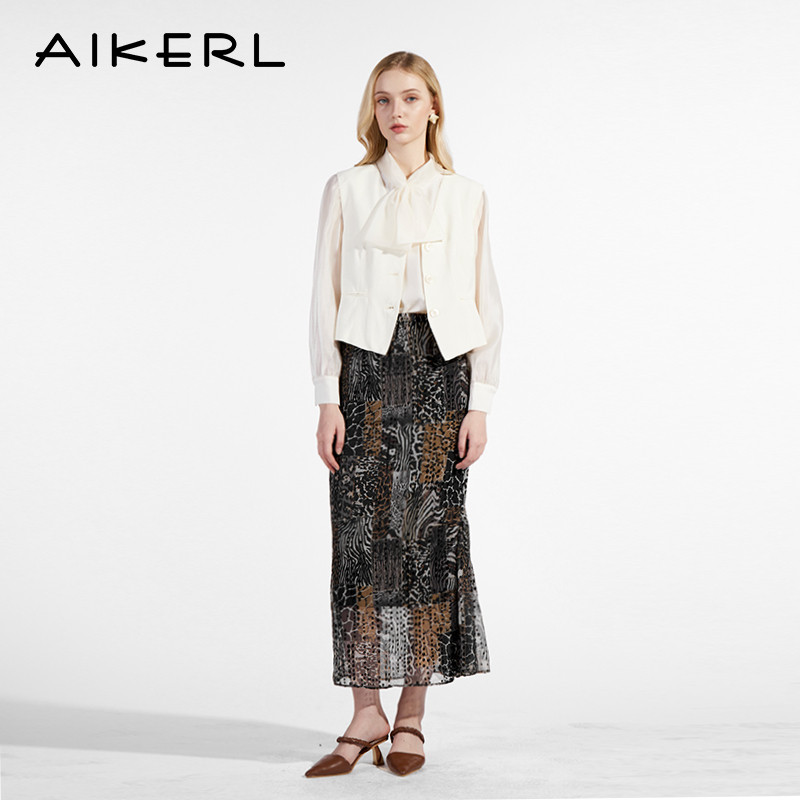 AIKERL艾可儿马甲女款新款春装时尚高级休闲马夹背心B251111