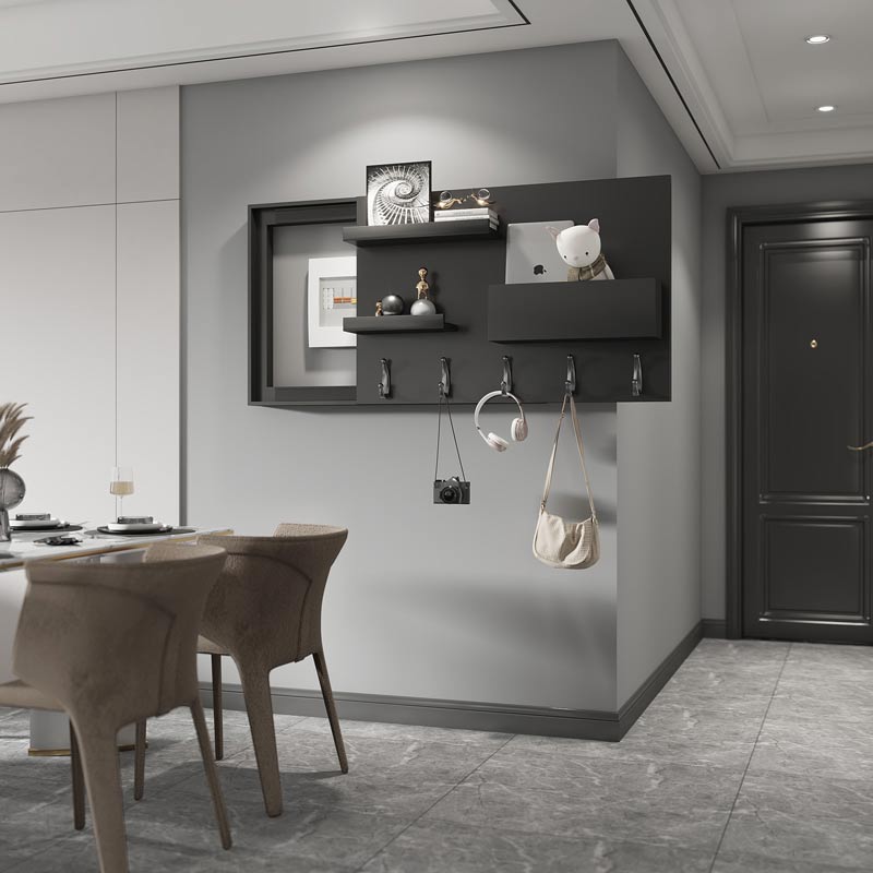 创意多功能电闸盒置物架电表箱装饰画新中N式轻奢实木配电箱遮挡