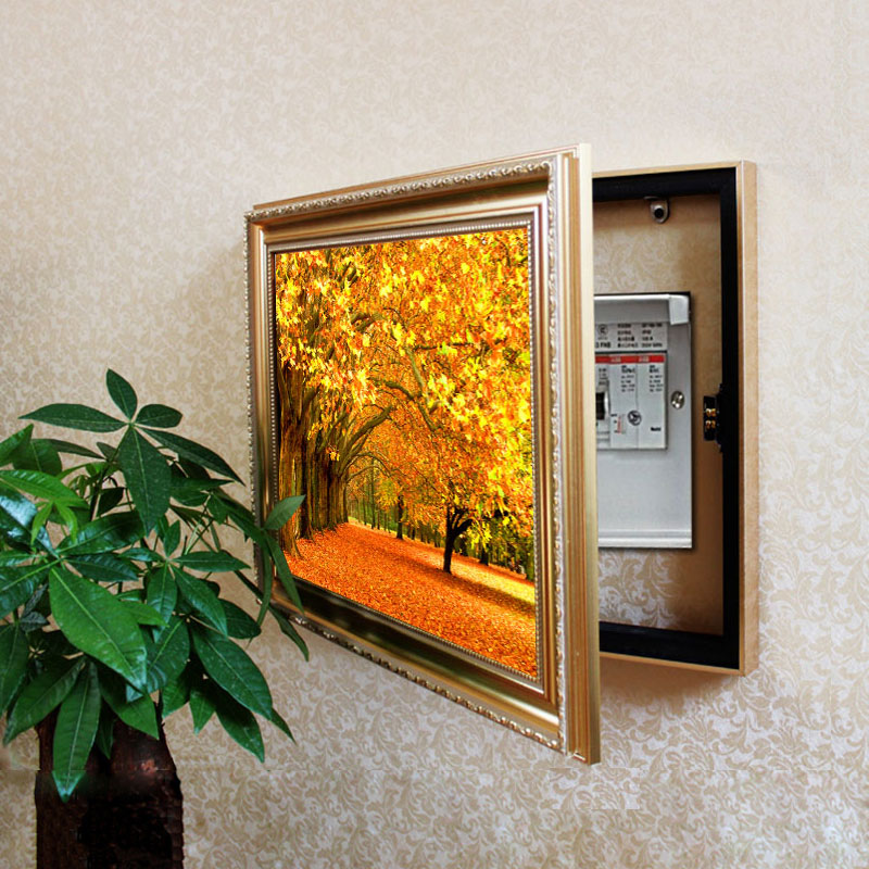 配电箱装饰画电表箱免打孔挂画电闸遮挡欧式新品轻奢餐Y厅墙画壁