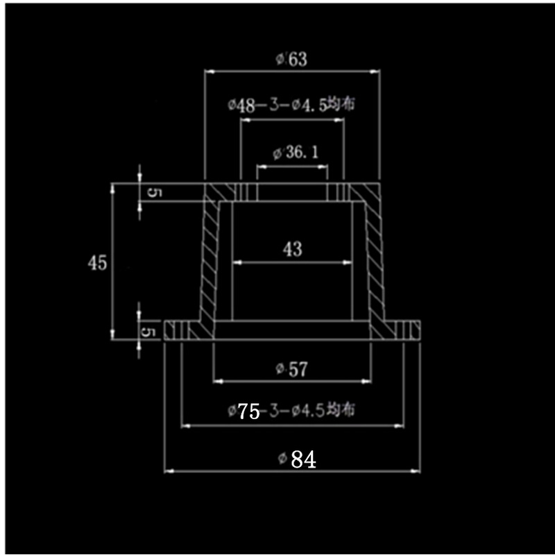 止口36mm编码器支架德国博思特posital OCD旋转光电固定架安装固*