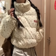 韩国时尚 小个子洋气棉衣 新款 短款 小碎花羽绒棉袄女2024年冬季