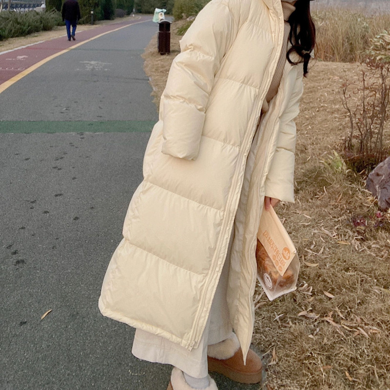 晶煊超长款过膝立领棉服送运费险