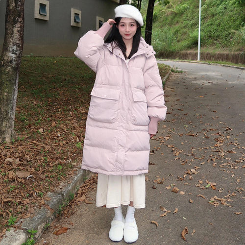 晶煊韩国学生大口袋连帽羽绒棉服