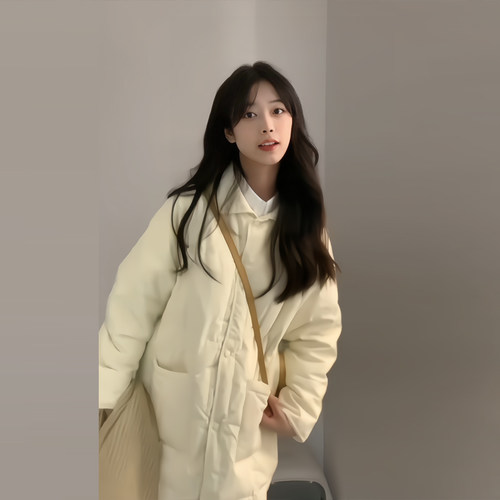 晶煊女神保命奶黄色棉服送运费险