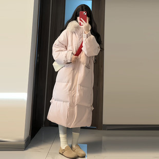 甜美学院风棉衣棉服 新款 超好看洋气长款 大毛领羽绒棉袄女2025冬季