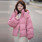 小个子白鸭绒保暖外套潮 连帽羽绒服女加厚2025年新款 韩系冬装 短款