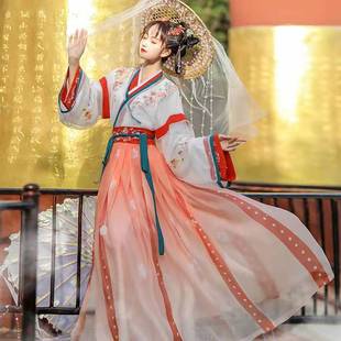 晋制汉服女新款原创 花碟梦 春夏季魏晋中国风改良超仙气古装全套