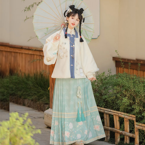 刺绣比甲马面裙成人汉服女加绒