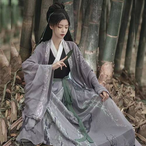 汉服男女同款晋制交领襦裙