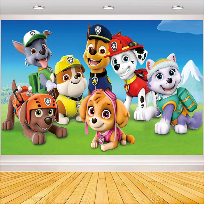 汪汪队立大功儿童房墙面装饰图画