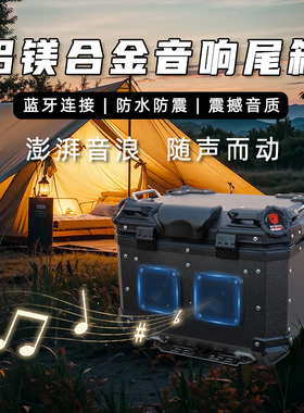 威盾摩托车音响尾箱铝镁合金防水通用快拆踏板电动车后备箱摩旅箱