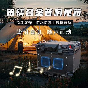 威盾摩托车音响尾箱镁铝合金防水快拆踏板电动车后备箱智能音乐箱