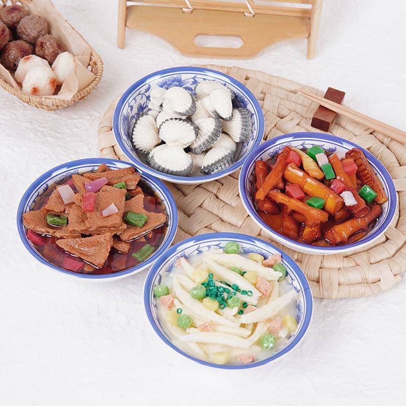 仿真食物小碗菜:假中餐菜品模型红烧牛肉泡椒凤爪仿真食品摆件