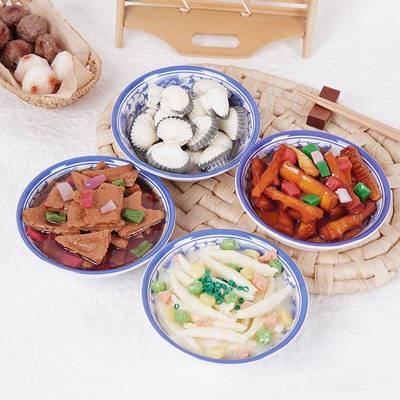 仿真食物小碗菜:假中餐菜品模型红烧牛肉泡椒凤爪仿真食品摆件