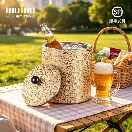 mumu不锈钢储冰桶露营香槟桶