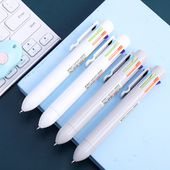 晨光八色圆珠笔按压式 油笔0.7多色笔八合一学生记笔记标注专用儿童彩色手账笔小清新创意多功能按动原子油笔