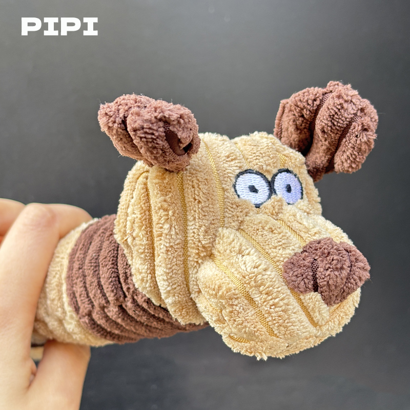 耐啃咬狗狗发声毛绒玩具