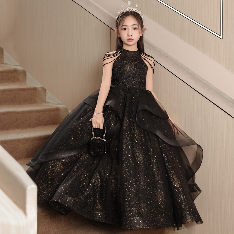 女童礼服轻奢小众高端公主裙夏季儿童走秀小主持人钢琴演奏演出服