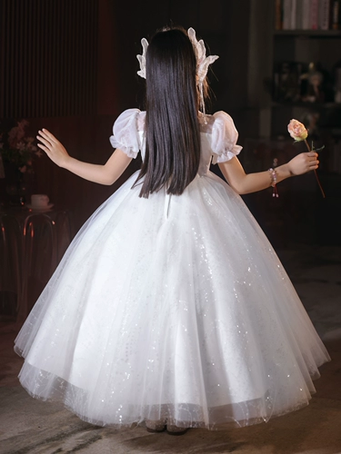 Летний наряд маленькой принцессы, детское платье девочки цветочницы, наряд для музыкальных выступлений