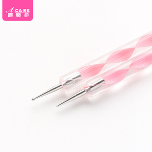 点钻AA1S244 美甲笔刷 点花笔双头点珠笔蜡笔初学者美甲师彩