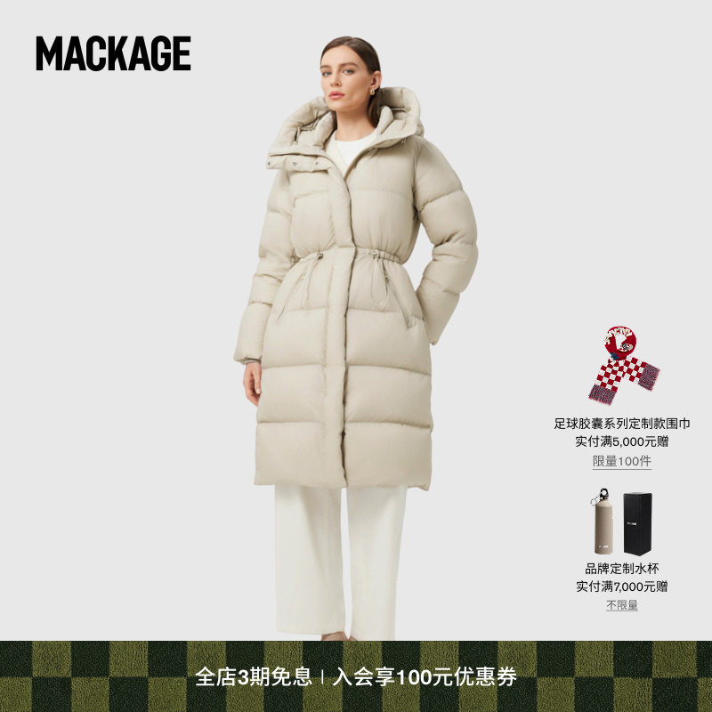 MACKAGE女士 ISHANI-SW长款收腰显瘦经典时尚泡芙羽绒服外套上衣