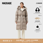 羽绒服外套上衣 休闲长款 MACKAGE女士 ISHANI连帽立领保暖收腰经典