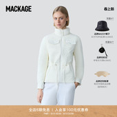 秋冬新品 人字纹绗缝轻薄收腰羽绒服外套上衣 KABIRA MACKAGE女士