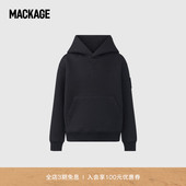 潮流外套上衣 连帽卫衣休闲时尚 MACKAGE儿童 DRU中性双面针织短款