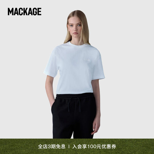【春夏新品】MACKAGE男女 TEE-R户外通勤圆领LOGO休闲短袖T恤经典